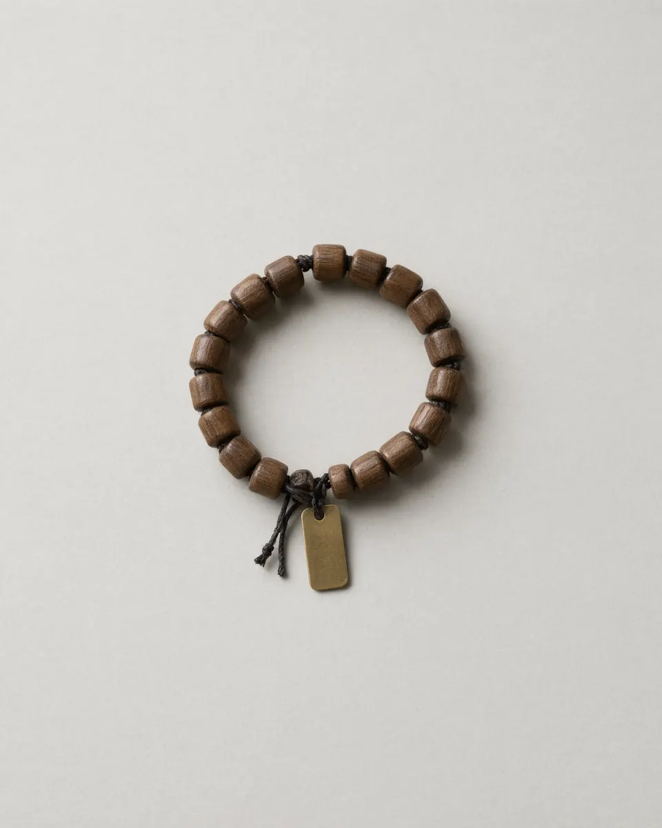Bead cuff, natural-dyed